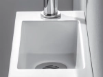 Lave-mains pour toilettes, suspendu et compacte, parfait pour les espaces restreints, Largeur 48 cm, Profondeur 16,5 cm, Hauteur 10 cm, résine minéral, Livraison 5-7 jours OFFERTE.